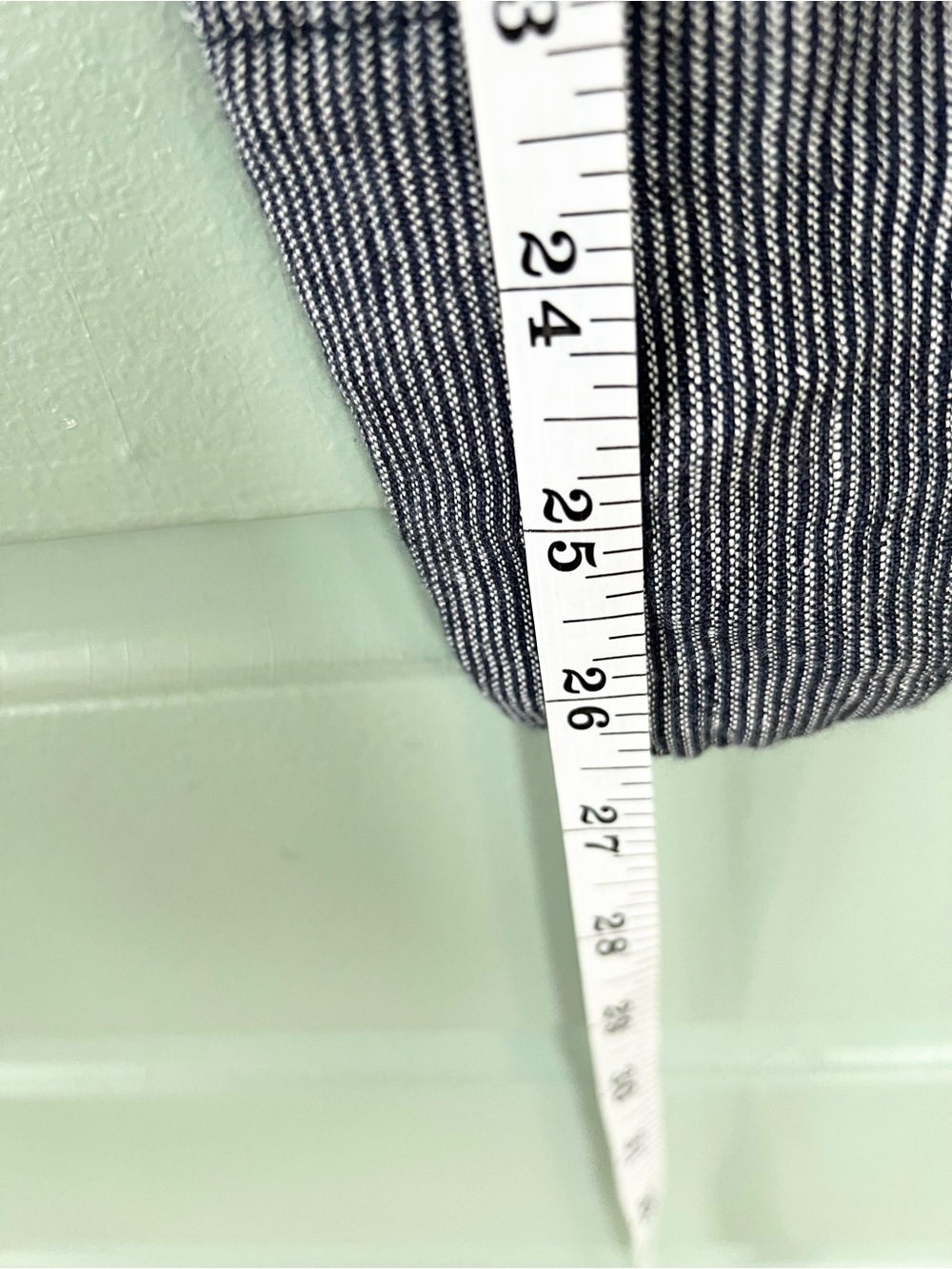 Flax NEW 100% linen blue stripe elastic waist pull on pants coastal size small - Picture 5 of 7